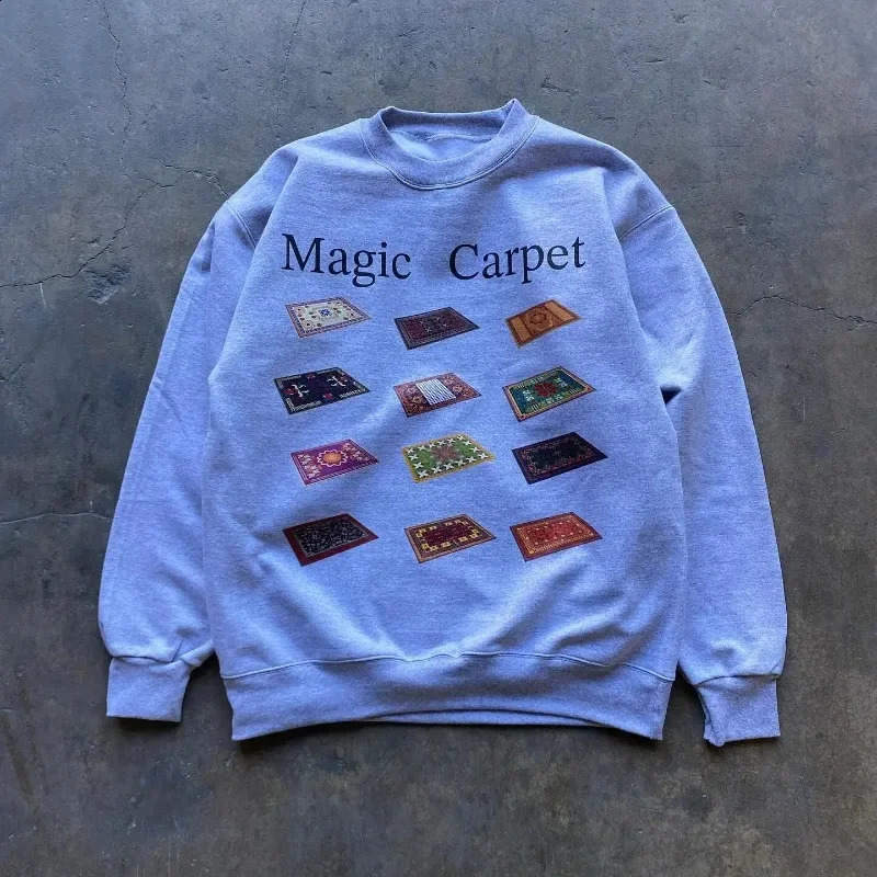 Hip hop Harajuku oversized long sleeve top men and women street retro trend sweatshirt Goth Korean fashion letter print pullover 250214