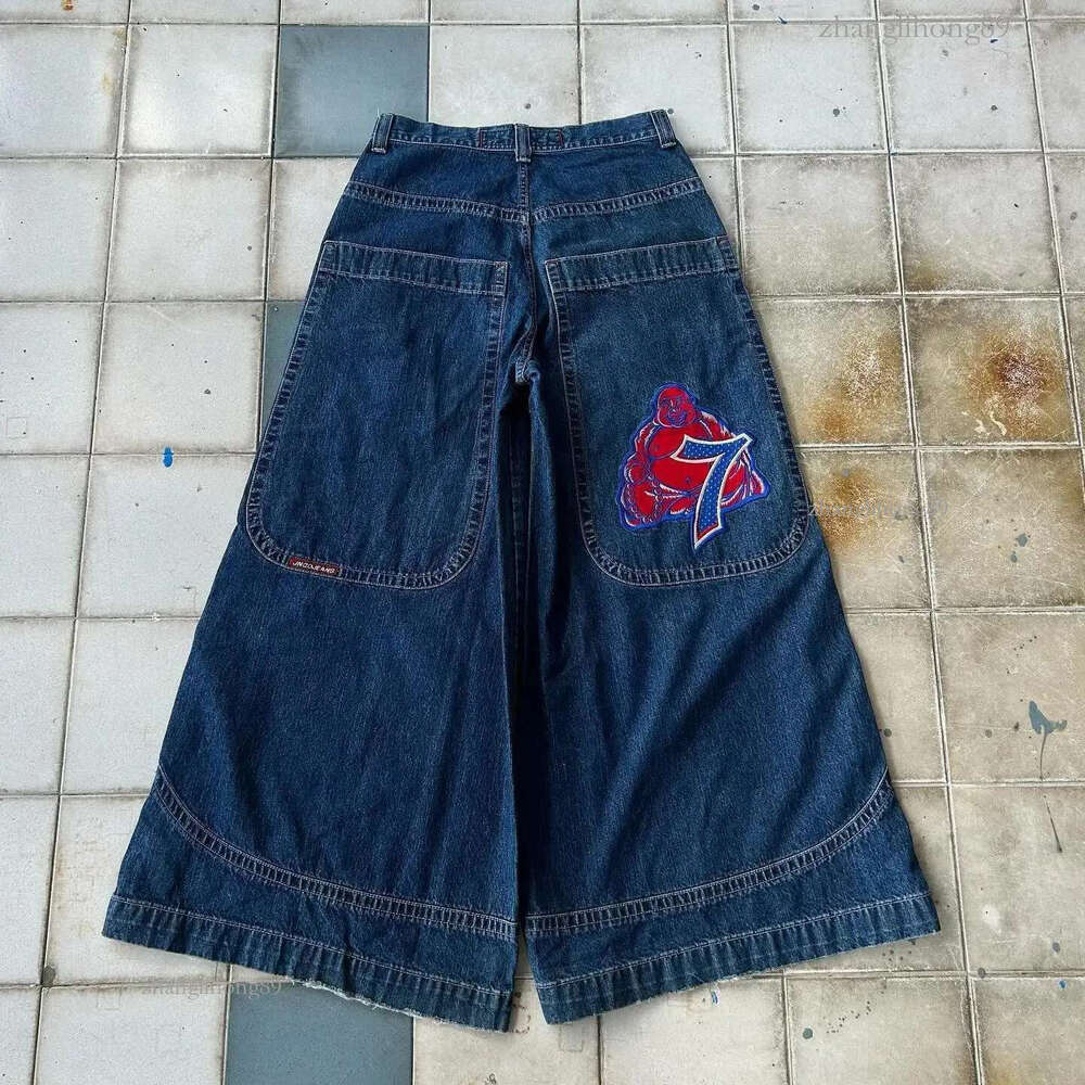 Men s Jeans JNCO Y2K Mens Hip Hop Big Buddha Graphic Stripe Retro Blue Baggy Denim Pants Gothic Harajuku High Waist Wide Trouser 231113