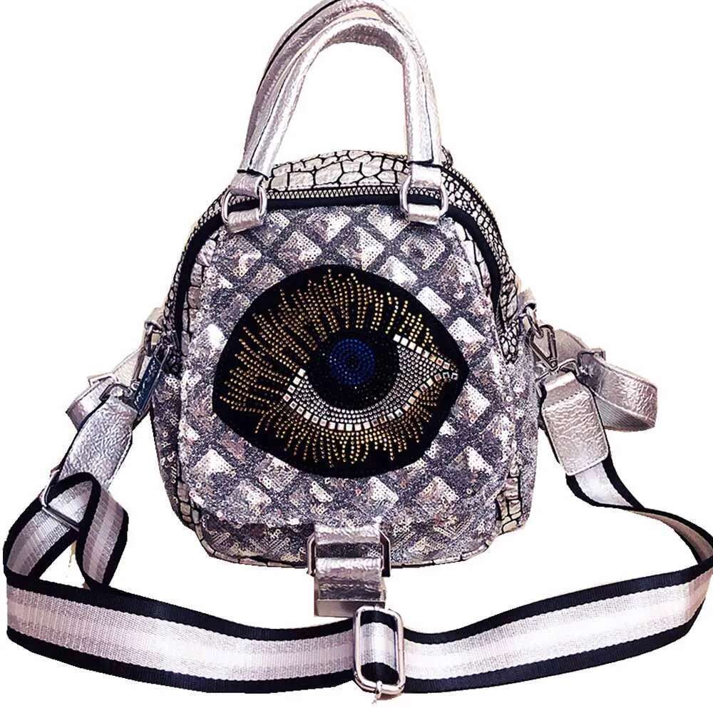 Brand Women Small Backpack Fashion Sequins Leather Shoulder Bags High Capacity Travel Bagpack New Teenage Girl School Bag