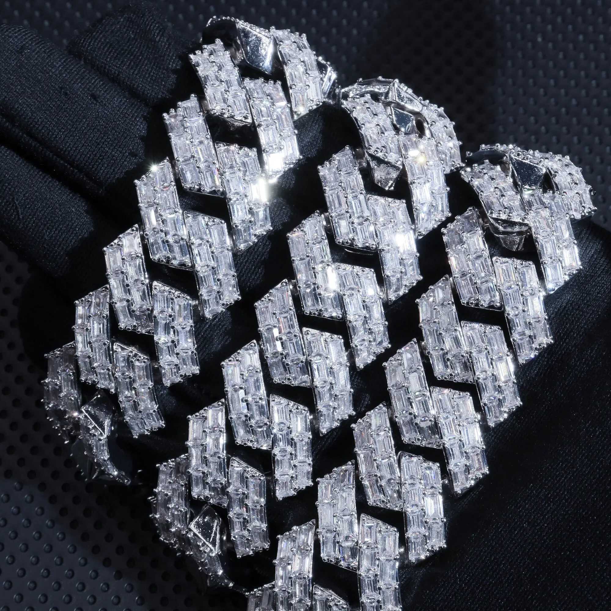 20mm Sell Hiphop Fine Jewelry Necklaces 925 Sterling Silver Necklace Moissanite Europe and the United States Popular