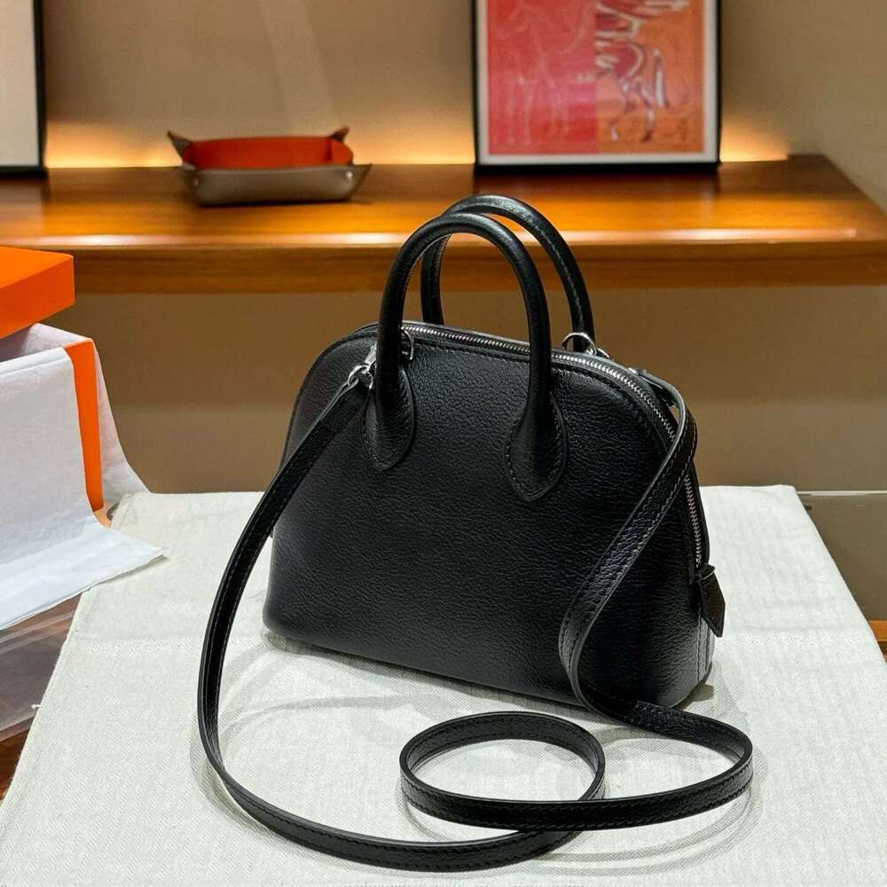 Real Leather Shell Crossbody Bags Women Cowhide Shoulder Designer 2024 New Fashion Lady Top Handle Bag Purses And Handbags