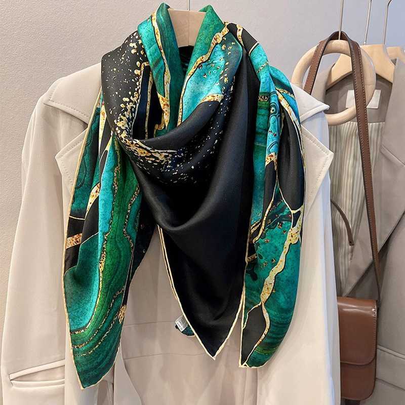 Liuli Ginkgo Hangzhou Silk Scarf Silk Womens Spring and Autumn Mulberry Silk Scarf Air Conditioned Shawl Korean Edition Square Scarf
