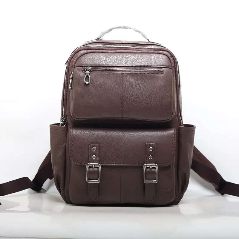 Zency Women's Stylish Genuine Leather Backpack Large Capacity Rucksack For Ladies New 2024 Trendy High End Laptop Back Pack Bags