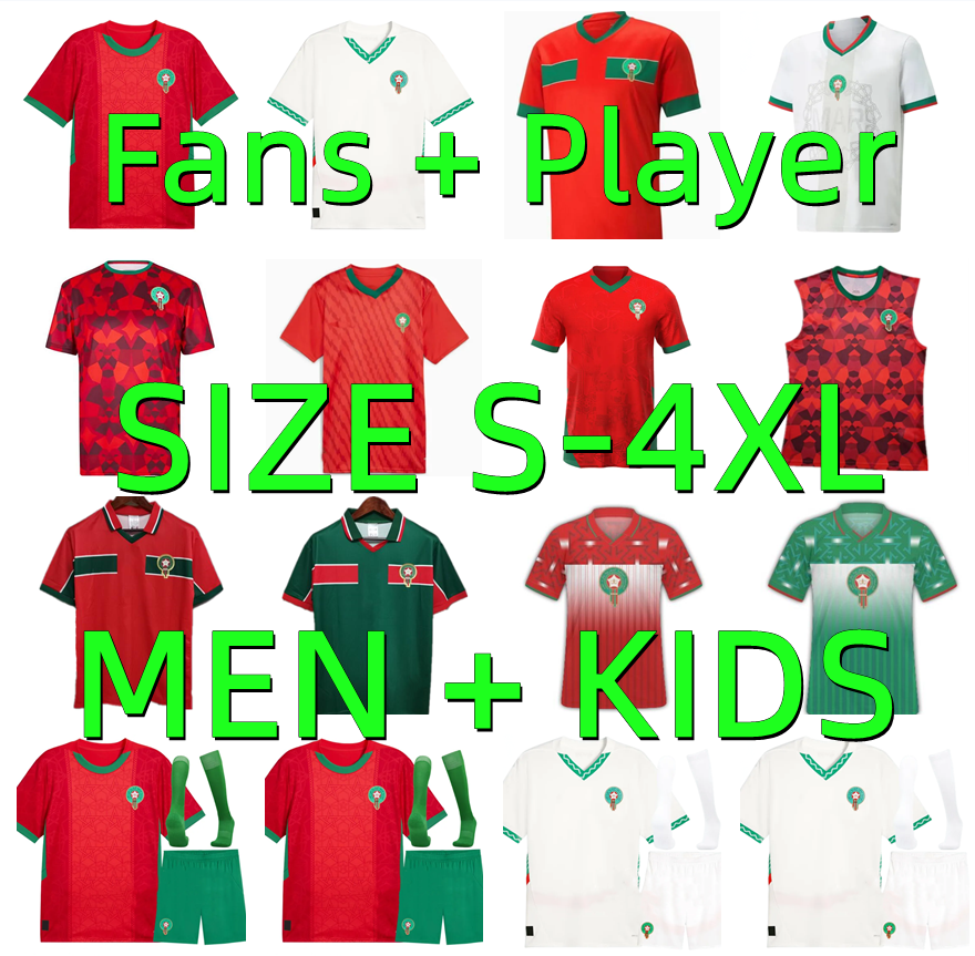 22 23 24 25 26 Morocco soccer jerseys Marruecos maillot de foot Ziyech Boufal FAJR Munir Ait Bennasser Amrabat 2025 2026 football shirts retro 1994 1998 Player version