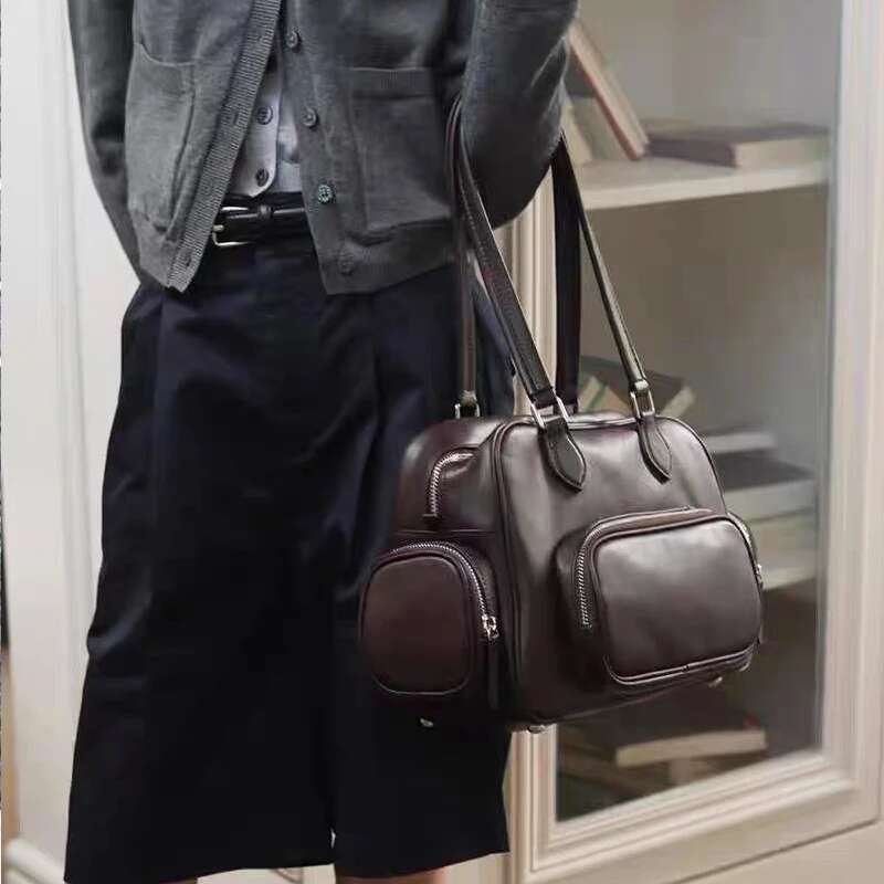 Vintage Tote Bags For Women Designer Handbags Purses 2024 New In PU Leather Top Handle Multiple Pockets Underarm Shoulder