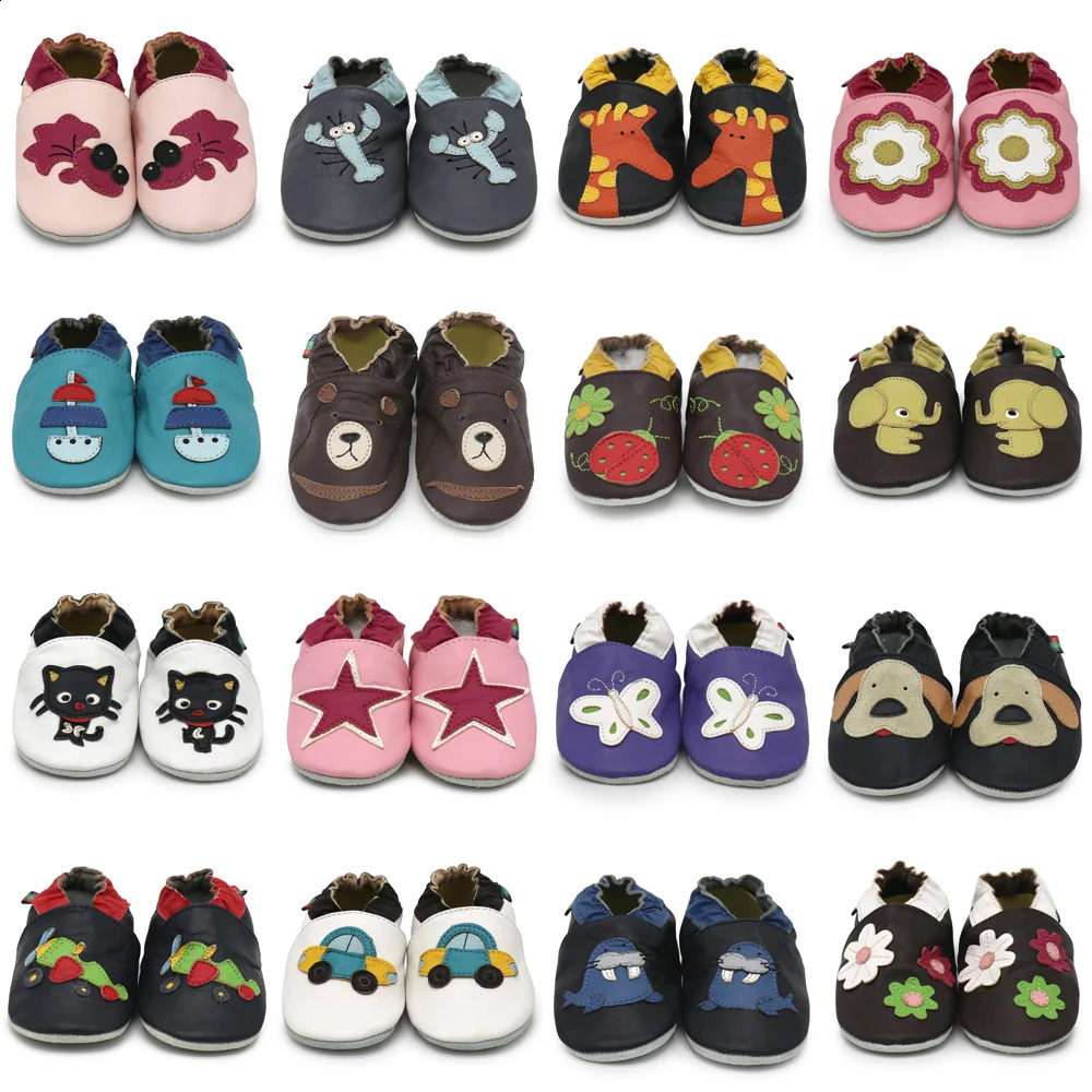 003Carozoo Sheepskin Leather Soft Sole Baby Shoes Toddler Slippers Up To 4 Years First Walker 250214