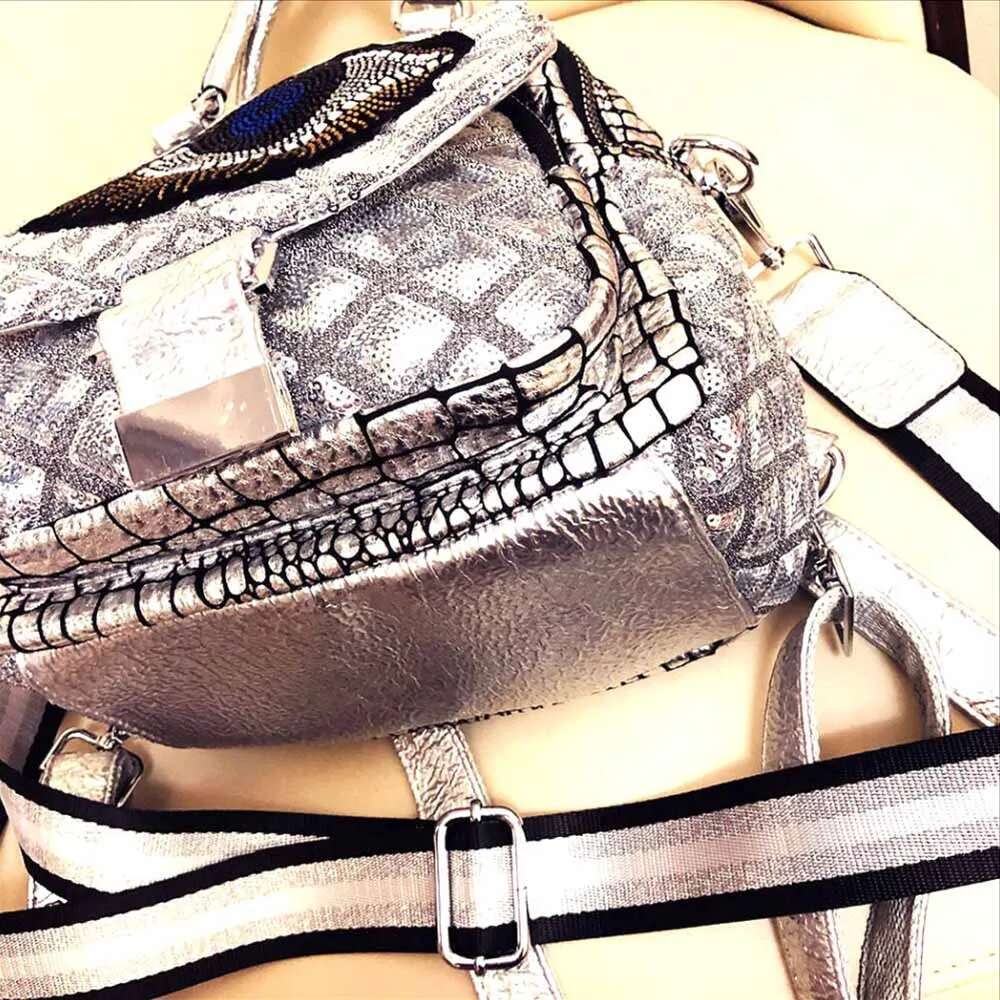 Brand Women Small Backpack Fashion Sequins Leather Shoulder Bags High Capacity Travel Bagpack New Teenage Girl School Bag