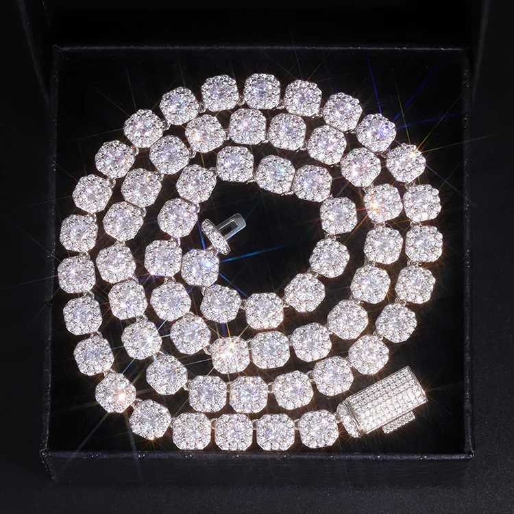 Rts Sale Large Size Vvs Moissanite Diamond Hip Hop Jewelry Cuban Link Chain Necklace for Men