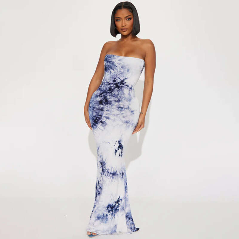 European American style autumn and winter sexy spicy girl outfit ins printed dress popular 2025 new casual versatile fashion clothing