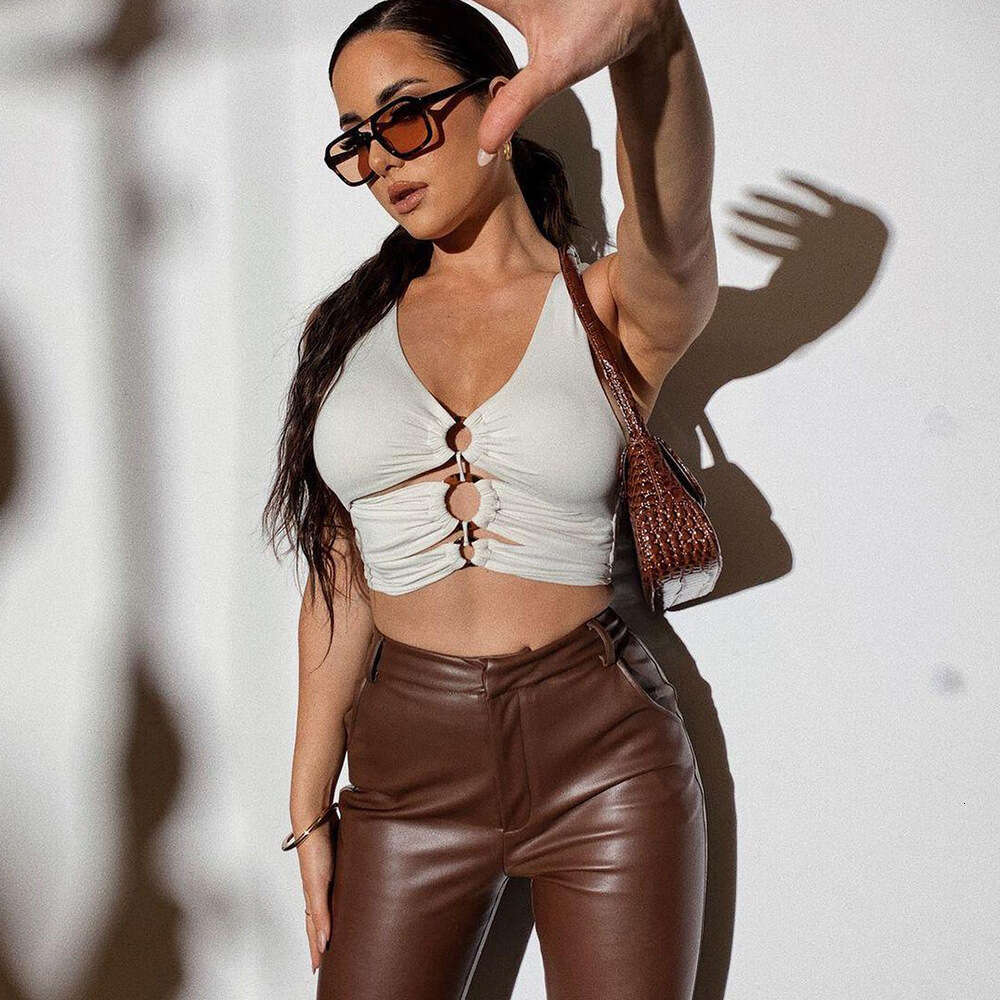 European American sexy circular hollow summer long sleeved crop top ins women's wholesale 2025 new style chic and elegant clothing