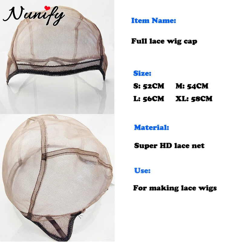 Full Swiss Lace Wig Cap With Adjustable Strap For Making Lace Wigs 1Pcs Ventilating Wig Cap For Hair Extension Wig Accessories 250214
