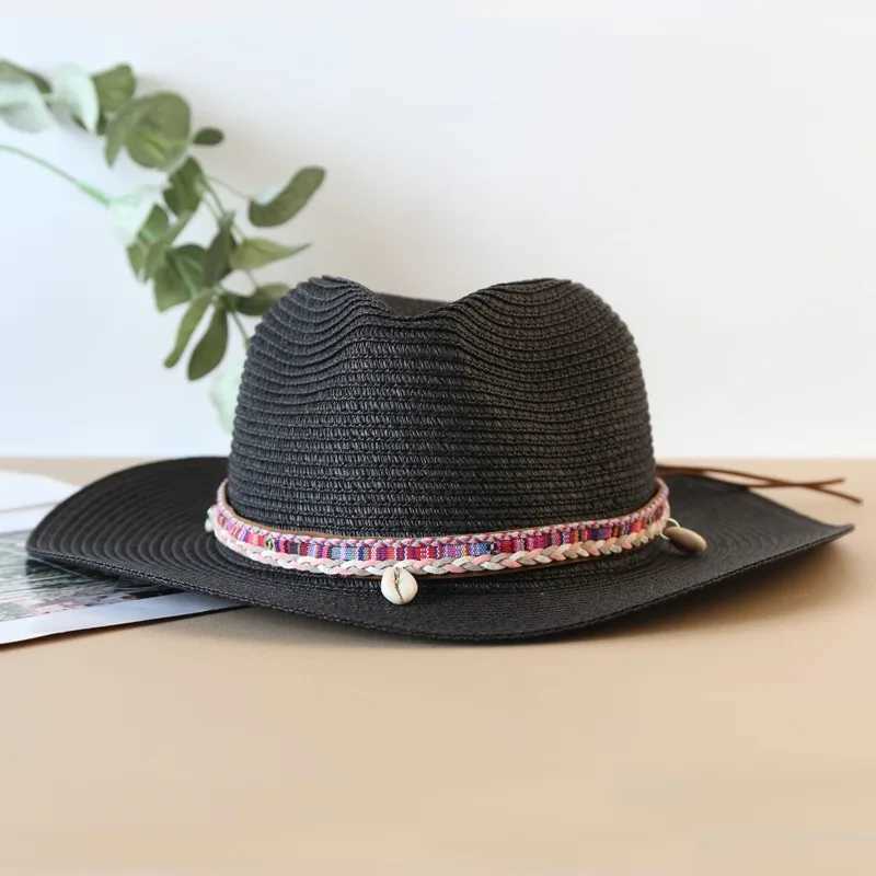 Big Size 60cm Panama Sun Hats Womens Mens Wide Brimmed Soft Fedora Starw Hat Grass Woven Beach Hat UV UPF 50+ W250217