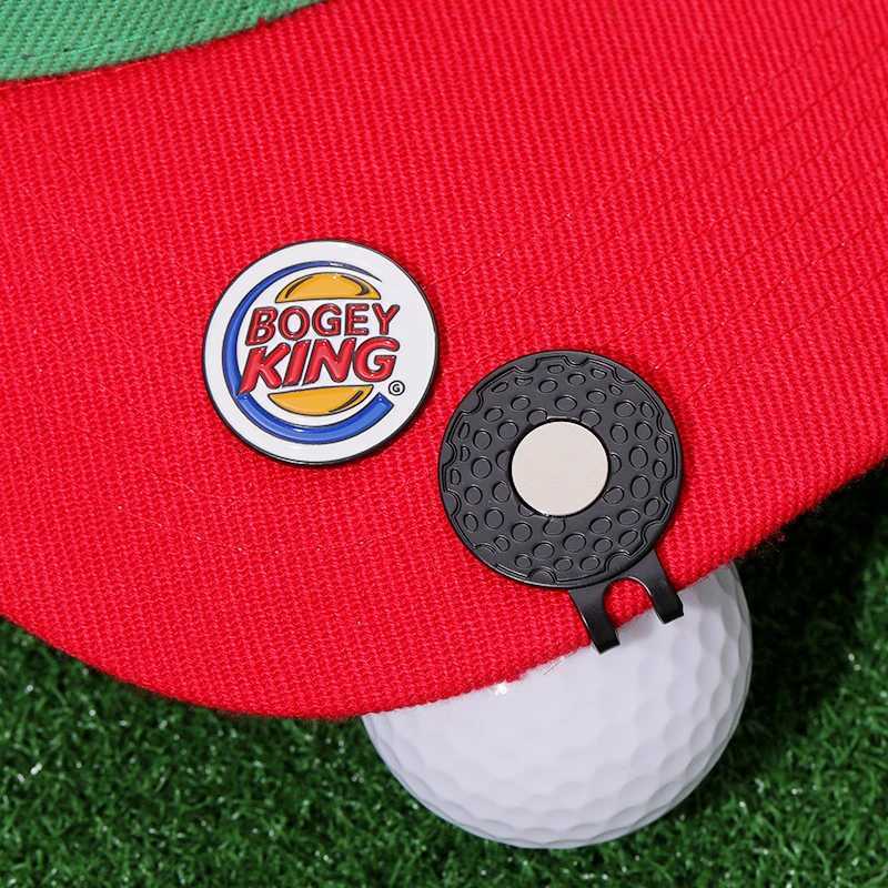 Bogey Ball King Creative Golf Hat Clips Magnetic Golf Ball Marker Cap Clip Trendy Decorative Jewelry Gift for Golf LoverW250215