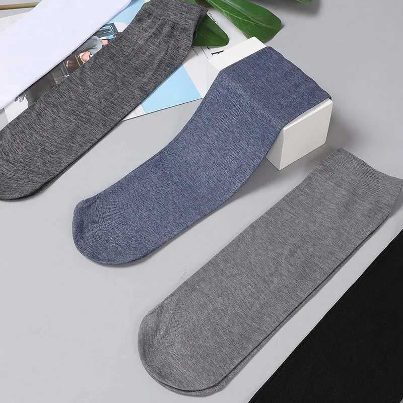 0 Pairs Summer Men Thin Stockings Business Casual Thin Breathable Comfortable And Durable Mercerized Cotton Mid Tube Socks W250217