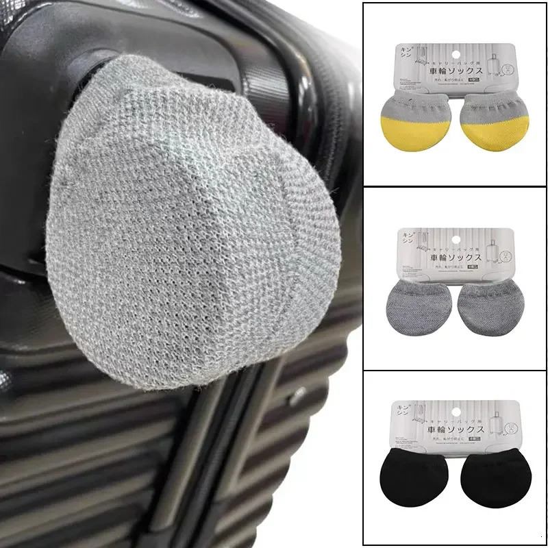 4 Pcs Luggage Wheel Cover Multi Purpose Knit Wheel Cover Can Be Used for Luggage Wheels Round Door Handles Office Chair Wheels 250214
