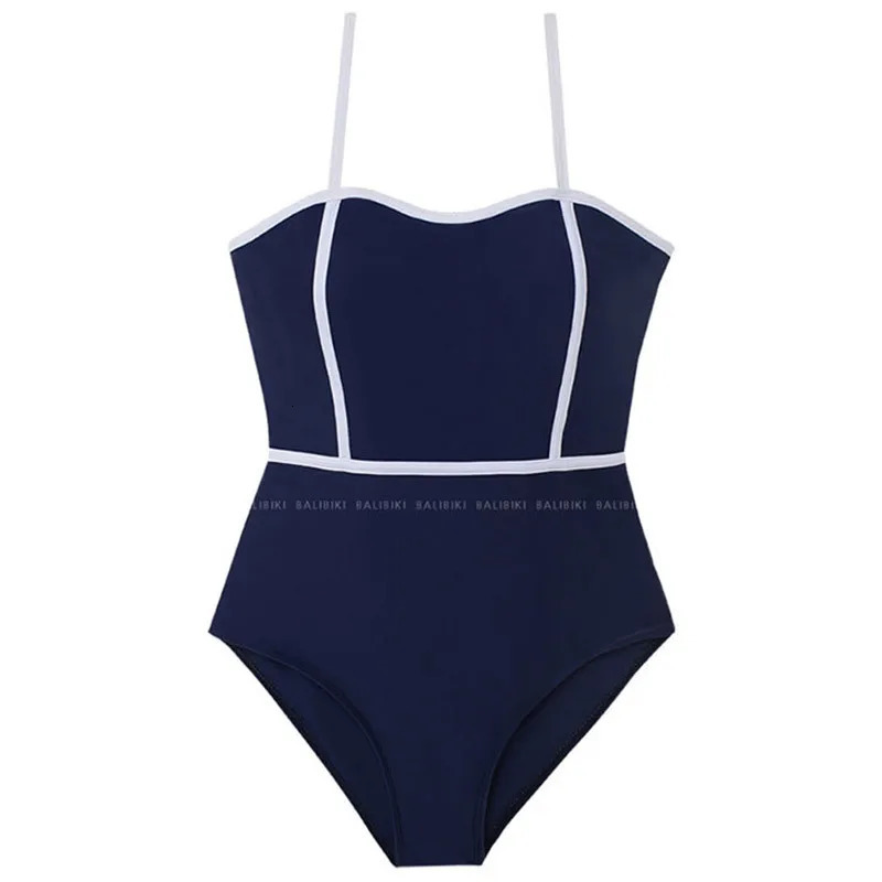 Sexy Korean Black Swimwear Woman One Piece Swimsuits Female Bandeau Monokini Bathing Suits Swimming for Women Bathers 250214