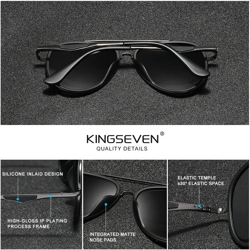 KINGSEVEN Fashion Classic Polarized Sunglasses Mens Driving Male Sun Glasses Eyewear UV400 Blocking 250214