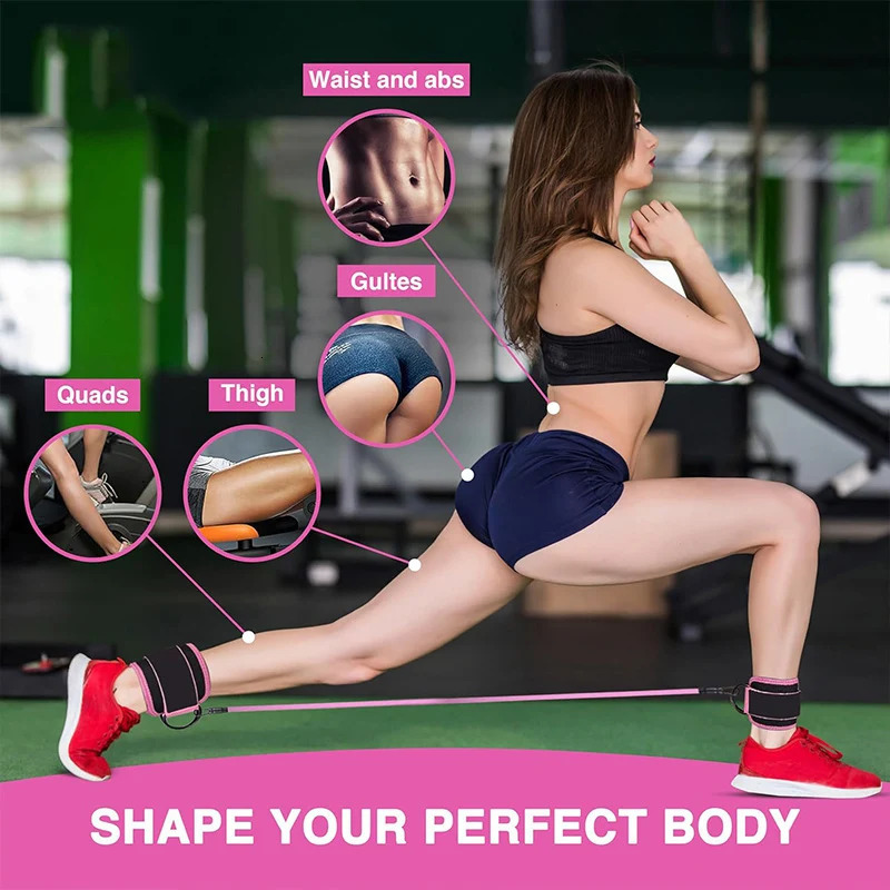 Ankle Strap Resistance Bands Hip Leg Strength Pull Rope Fitness Elastic Training Home Yoga Pilate Crossfit Workout Gym Equipment 250213