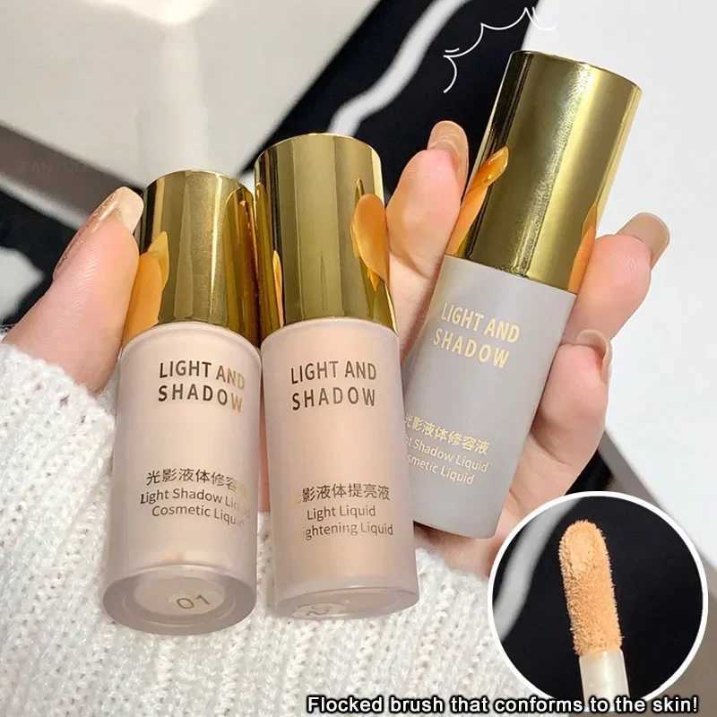 Liquid Light Contour Stick Matte Makeup High-gloss Nose Shadow Brightening Foundation Fluid Bronzers Highlighter Pen CosmeticsW250217