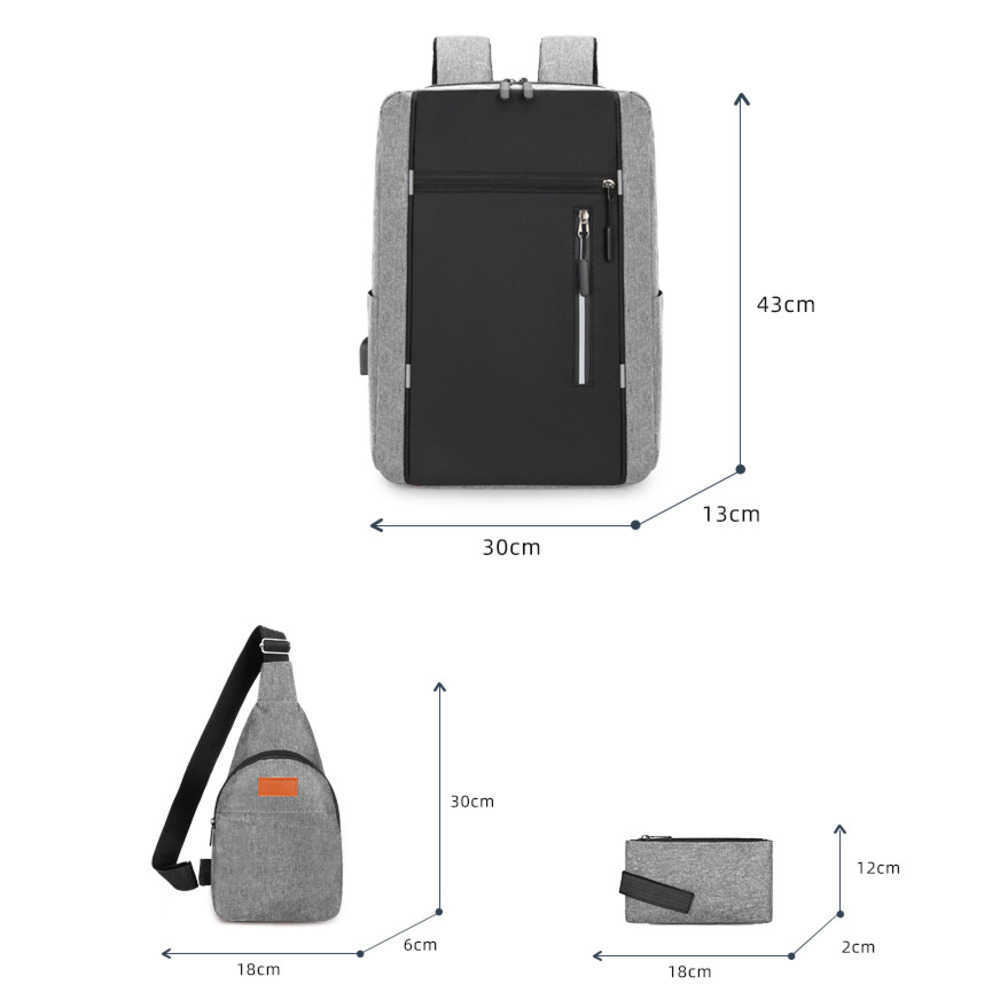 Three Piece Backpack Set New Product Large Capacity Business Backpack For Men Simple And Multifunctional Backpack For Men Day Backpack Travel Bag 2412