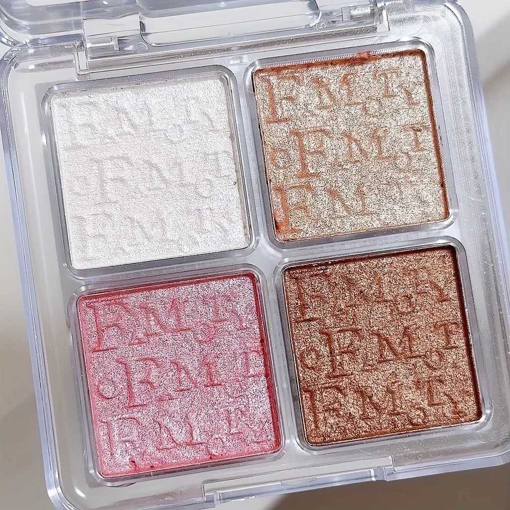 4 Color Face Highlighter Palette Illuminator Palette Natural Glow Waterproof Glitter Shimmer Baked Powder Highlighter Makeup HotXJ250217