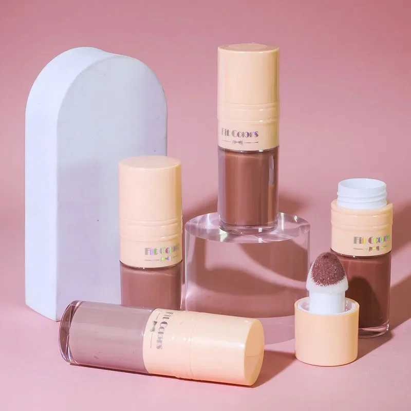 14 Colors Matte Liquid Blush Contour Highlighter Waterproof Long Lasting Sponge Brush Head High Pigment Blusher Brighten BronzerXJ250217