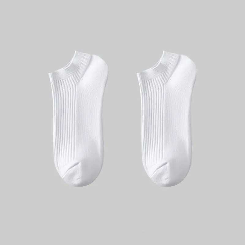 0 pairs of mens and womens solid color short tube socks winter sweat absorbing and breathable couple boat socks white W250217