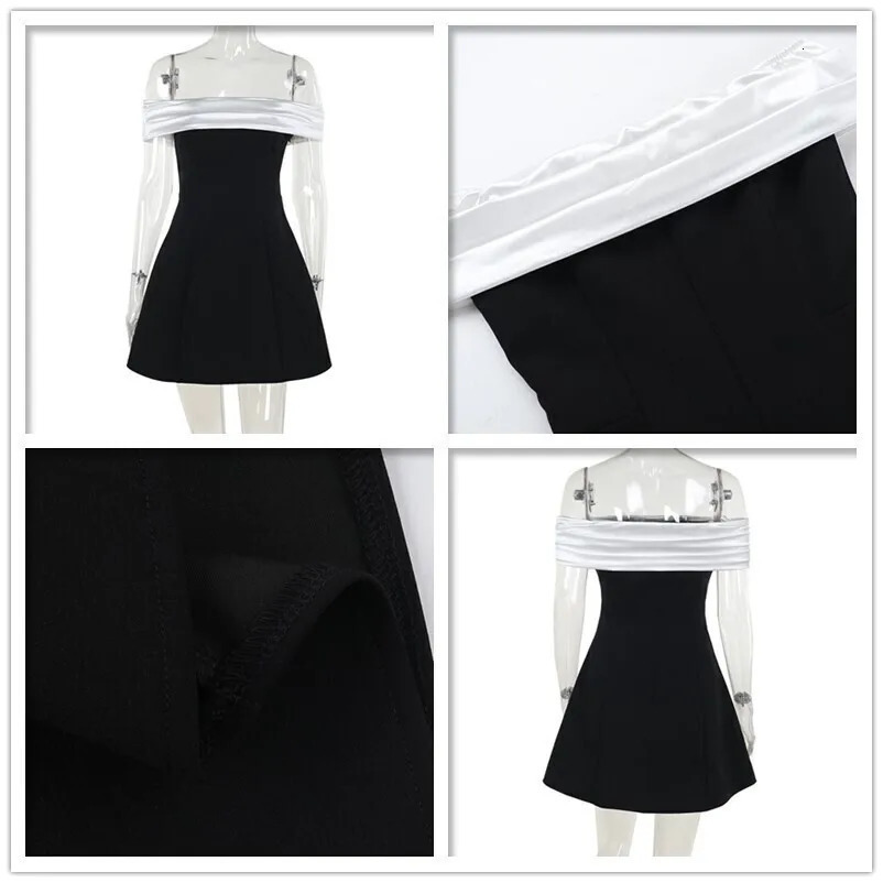 Avrilyaan Off Shoulder Backless Short Sexy Aline Dress Women Elegant Party Slash Neck Bodycon Mini Summer Vestidos 250214