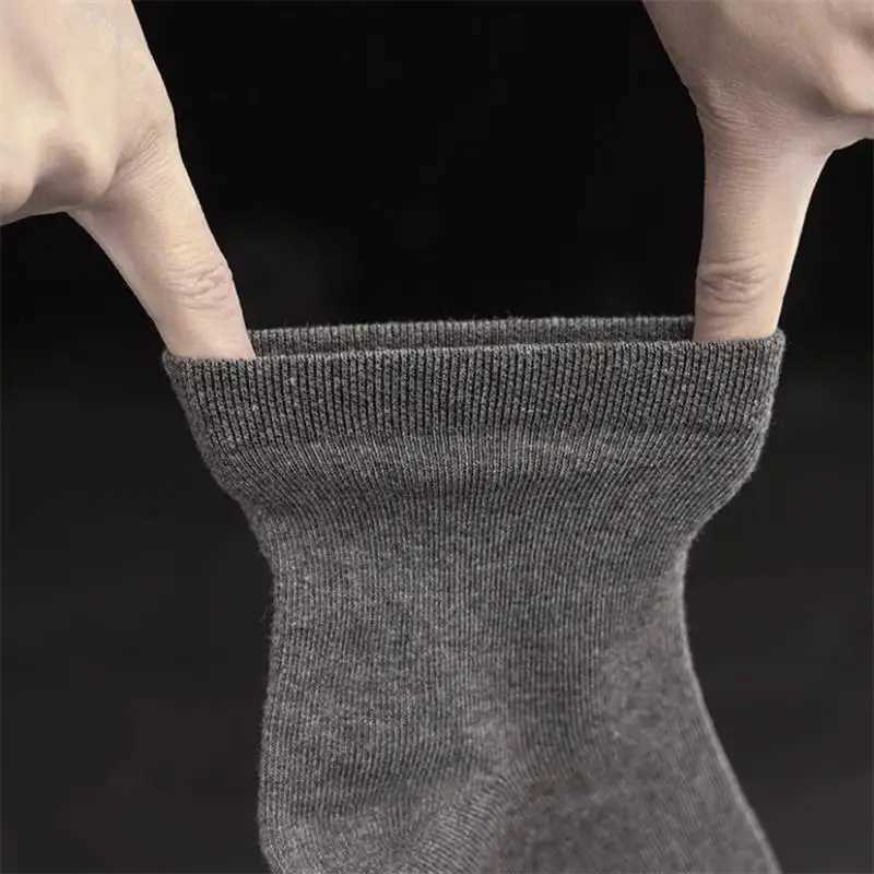 0pairs/lotMens Cotton Socks Business Mens Breathable High-Quality Soft Fabric Mens Solid Color Long Socks Business CasualMen W250217