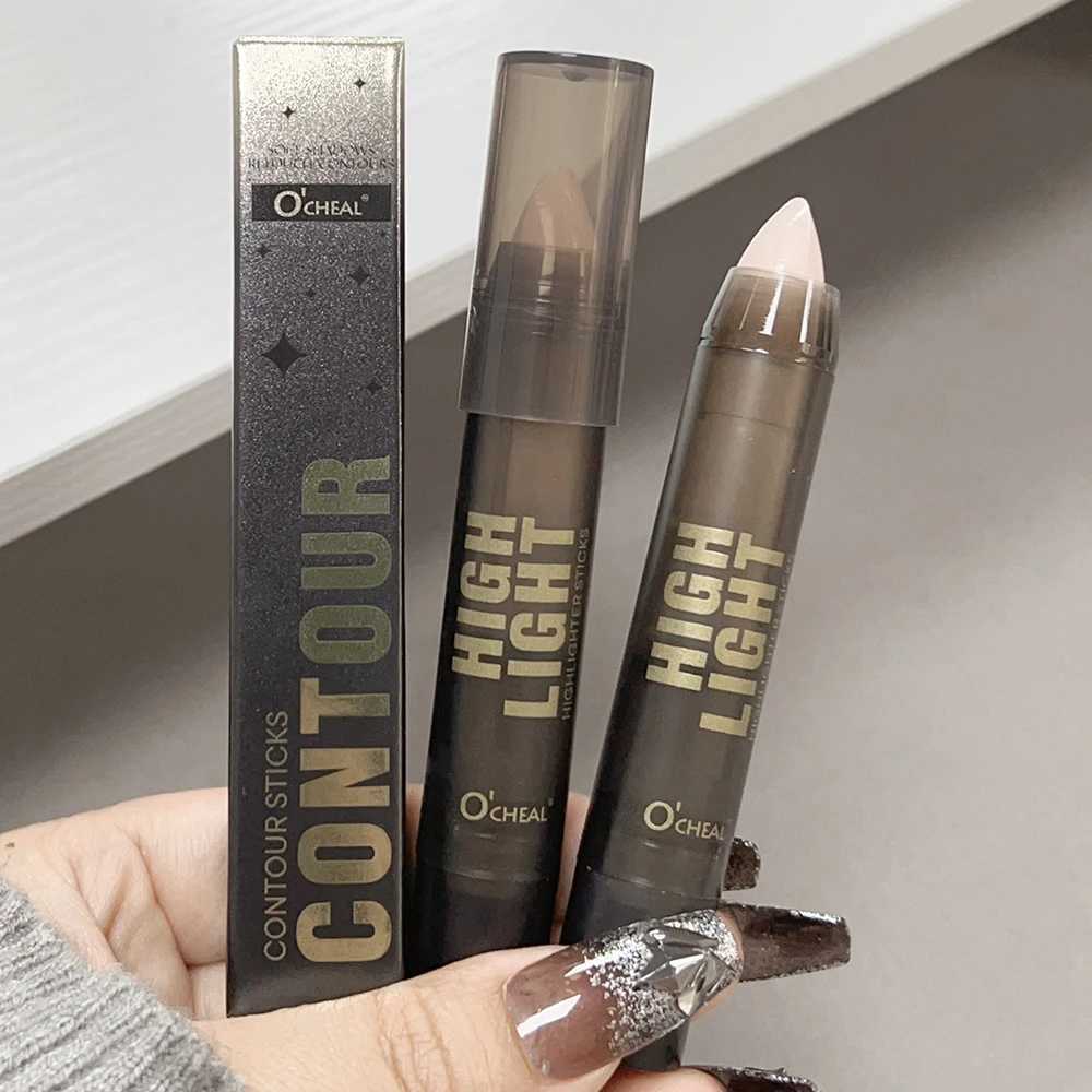 Face Contour Highlighter Concealer Pen Waterproof Lasting Corrector Contouring Makeup Brighten Highlight Bronzer Stick CosmeticsW250217