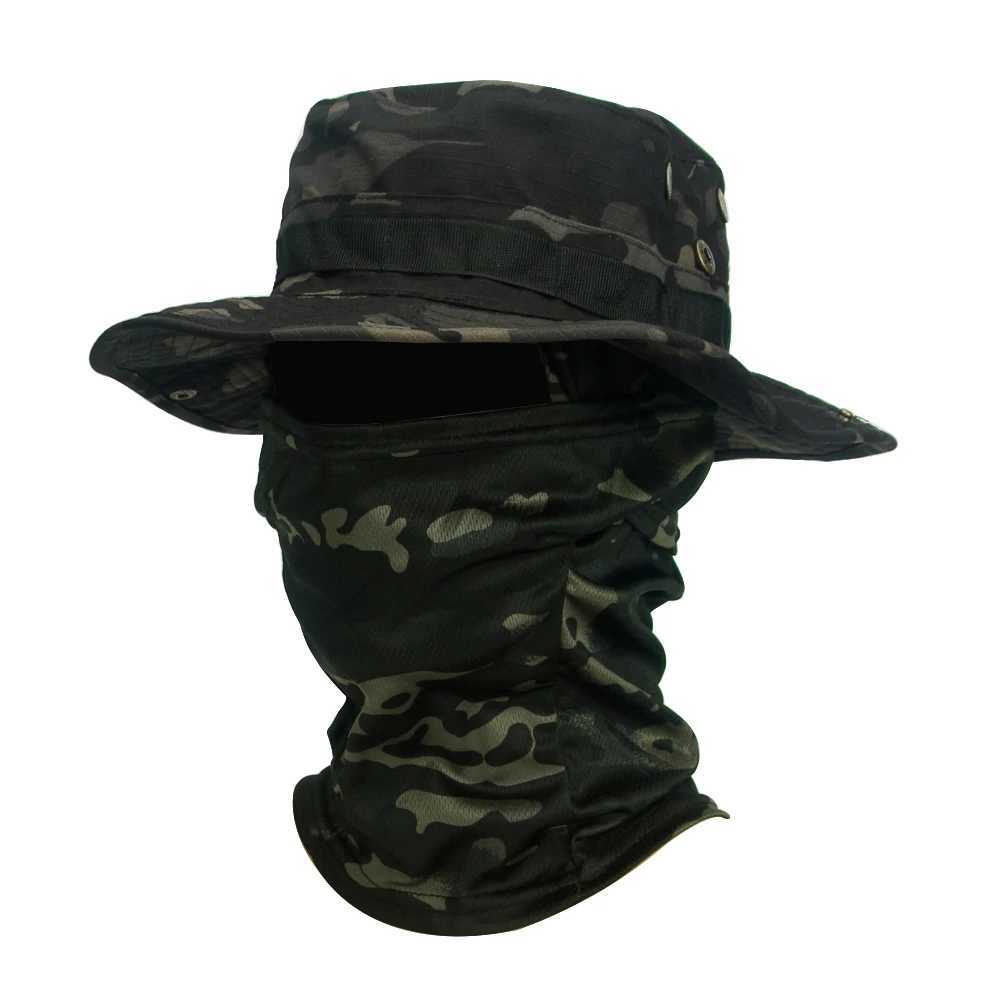 Balaclava set mens outdoor sun hat Boonie hat foldable fisherman hat fishing sun hat W250217