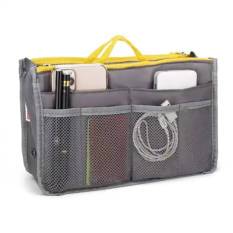 Organizer Insert Bag Women Nylon Travel Insert Organizer Handbag Purse Large liner Lady Makeup Cosmetic Bag Female Tote 250217
