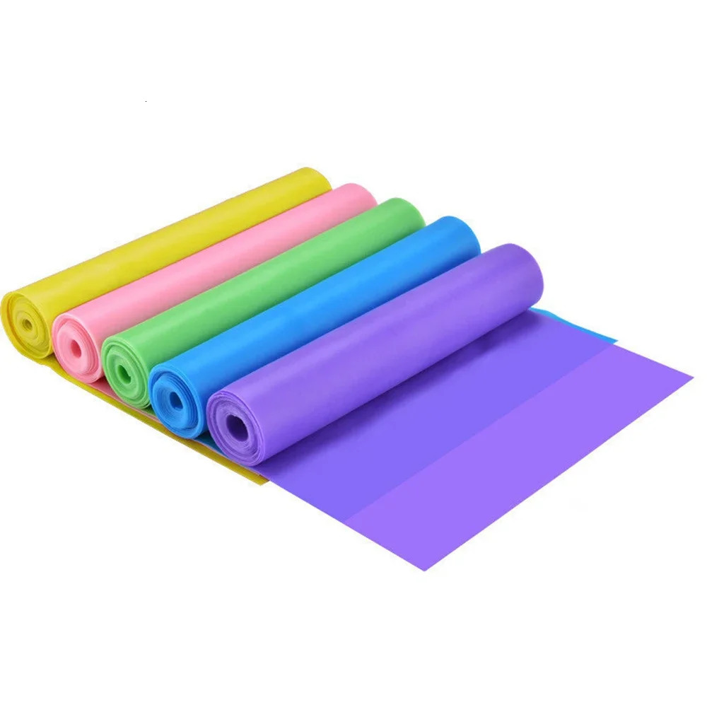 Yoga Pilates Resistance Bands Training Fitness Exercise Home Gym Elastic Band Physical Therapy Natural Rubber Latex 250213