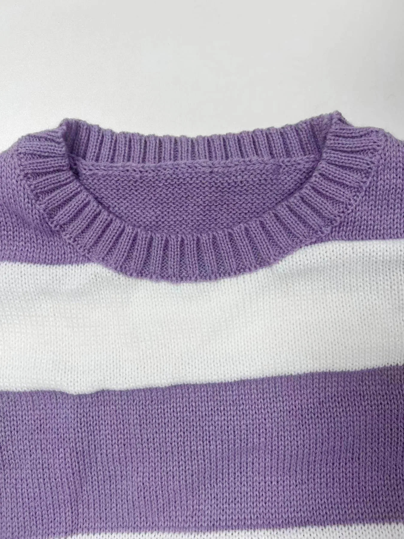 Striped Sweater Women Autumn Winter Long Sleeve Oneck BasicPullover Oversize Casual Female Pullover Chic Tops 250211