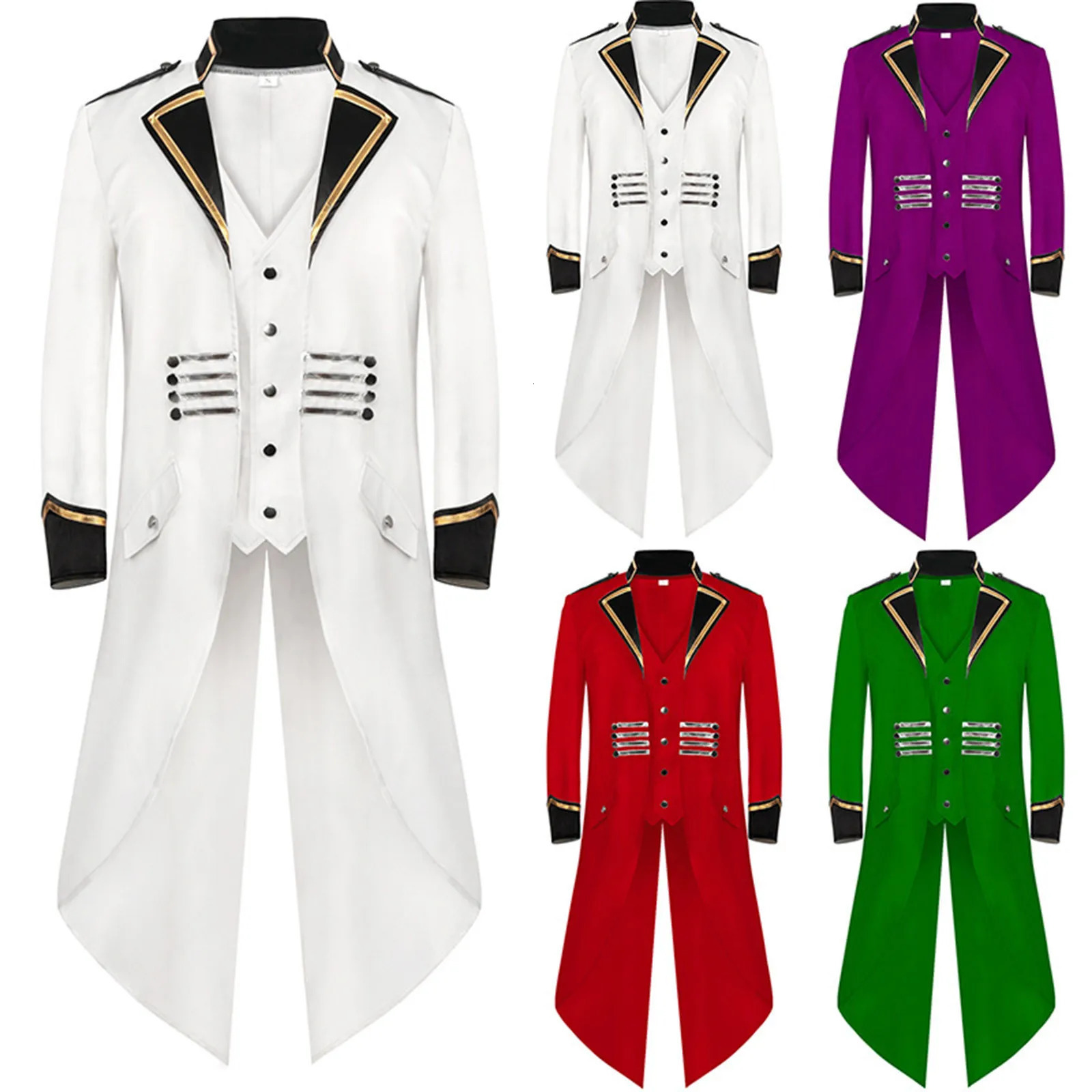 Men Medieval Costume Tuxedo Gentlemat Tailcoat Gothic Trench Vintage Frock Outfit Coat Jackets man 250214