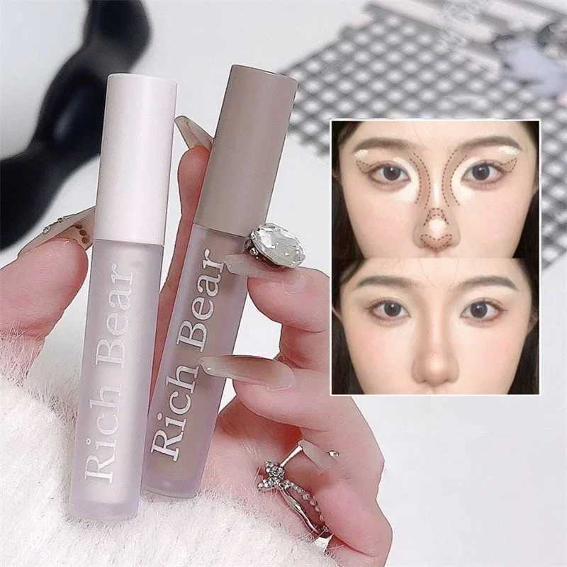 Facial Liquid Contour Stick Concealer Contouring 3D Cement Grey Nose Shadow Cream Brighten Highlighter Bronzer Concealer MakeupW250217