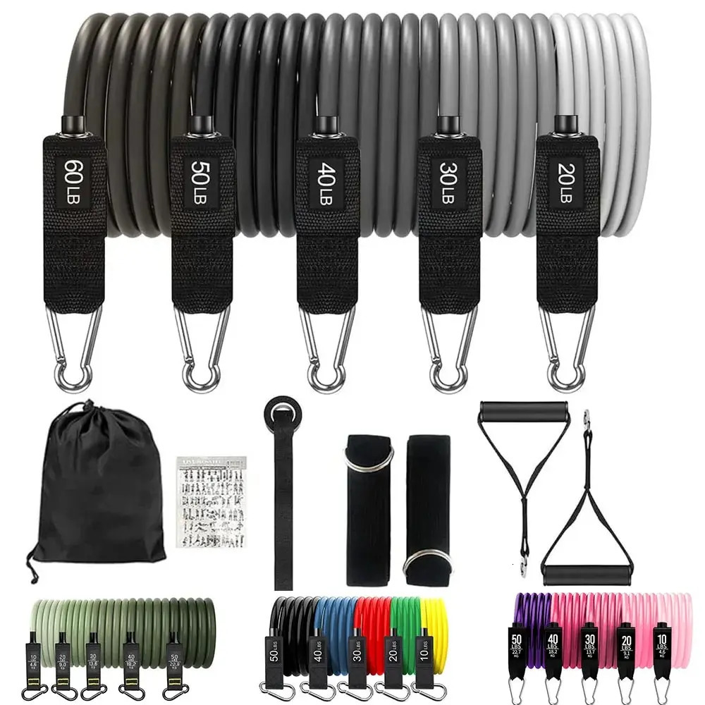 Resistance belt set tension rope suitable for men women exercise belts fitness home gym strength training equipment 250213