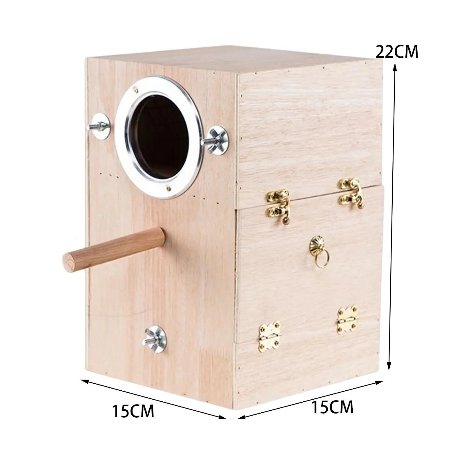 Pet Parrot Breeding Box Parakeet Nesting Box Birdhouse Cage Mating Box Wood Hatching for Canary Budgie Garden Outdoor 250206