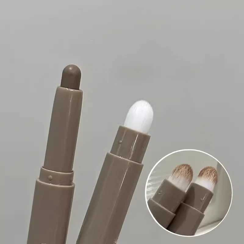Double Head Contour Stick Bronzer with Brush Face Nose Shadow Cream Contour Pen Waterproof Lasting Contouring Makeup CosmeticsW250217