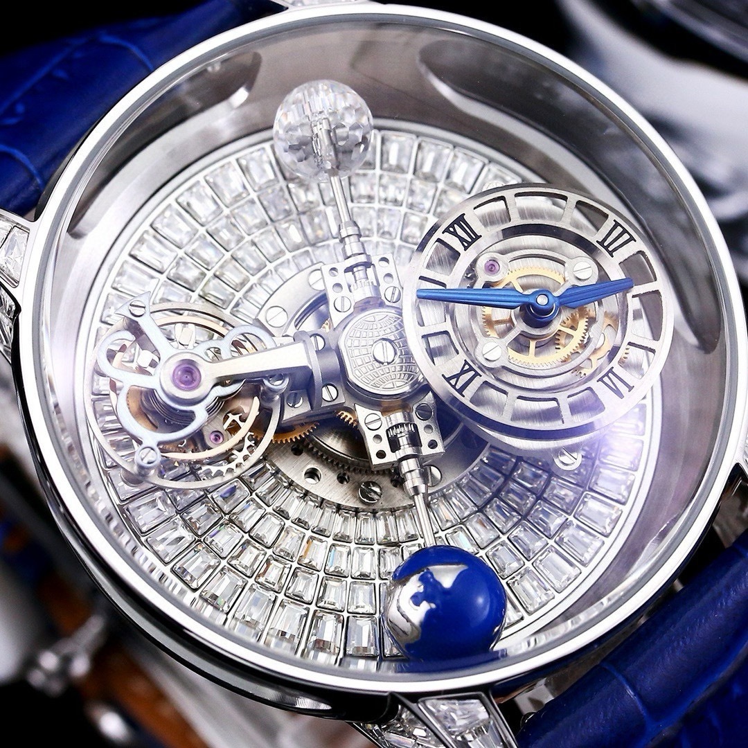 Designer jacobandco watch tourbillon watches 10A quality mechanical movement uhr ROFE leather strap diamond reloj iced out watches montre luxe ja