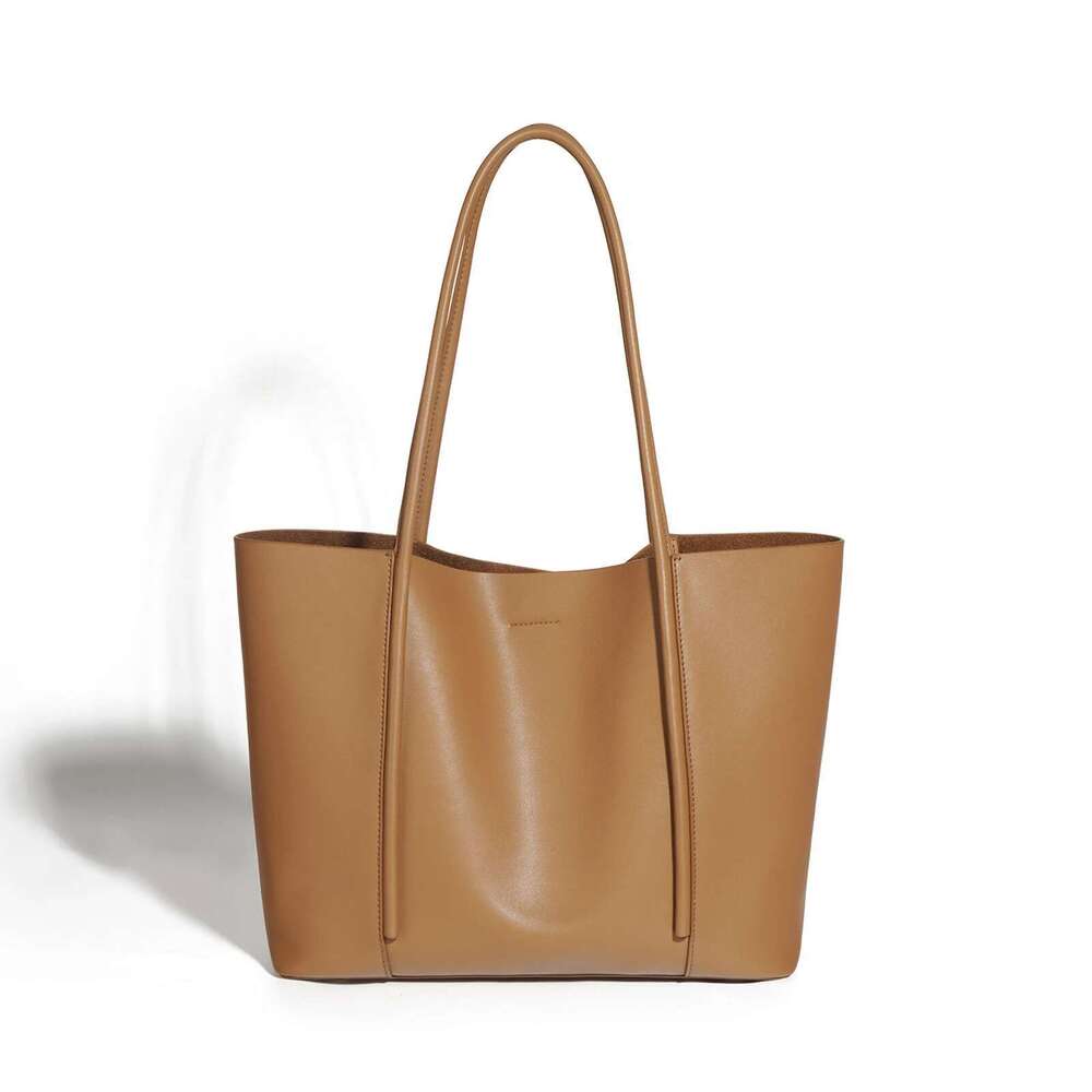 Women's Cowhide Genuine Leather Shoulder Bag Female Designer Fashion Handbags Ladies Commuting Large Capacity Tote Bags