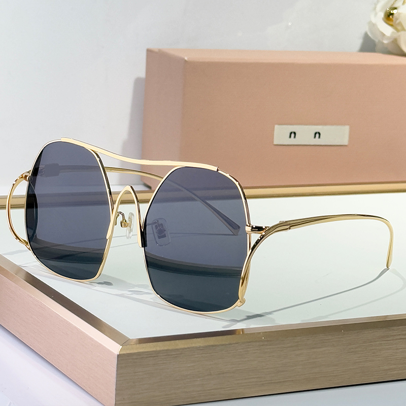 Novelty Designer Sunglasses For Women Men Oversized Metal Frame A58 Fashion Luxury Sunglasses Outdoor Goggles UV400 Glasses With box