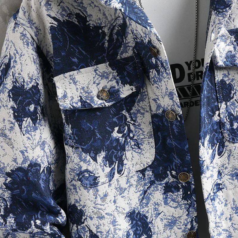 Spring arrival fashion jeans coat male high quality casual denim jacket menautumn mens jacketsplussize M3XL 250210