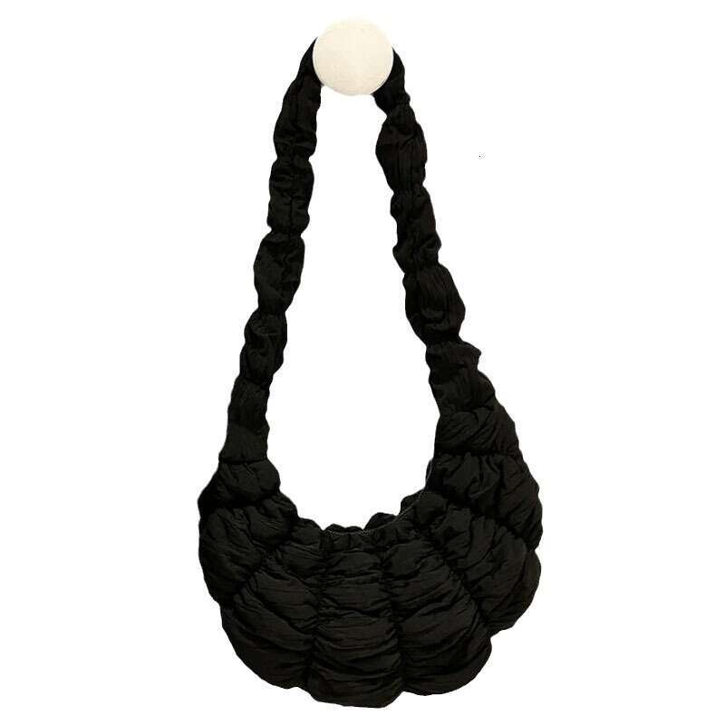 Korean Cloud Folded Single Shoulder Crossbody Bag Large Capacity Sponge Women's Lightweight And Versatile Leisure Dumpg Bun