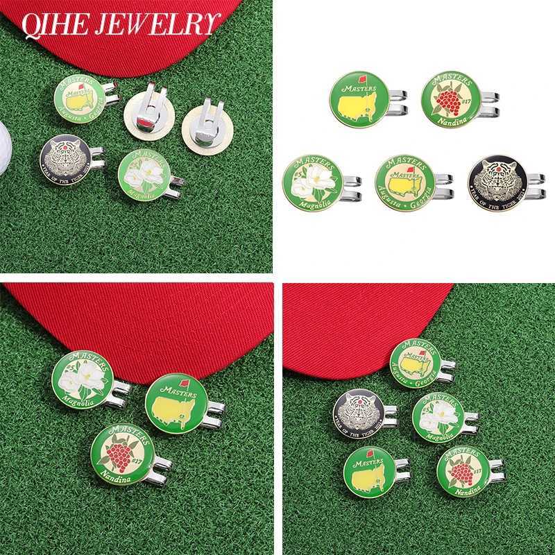 Golf Ball Marker With Golf Hat Clip Magnetic Funny Print Patterns Badges for Golf One Putt Eagle Tiger Cap Accessories Golf GiftW250215