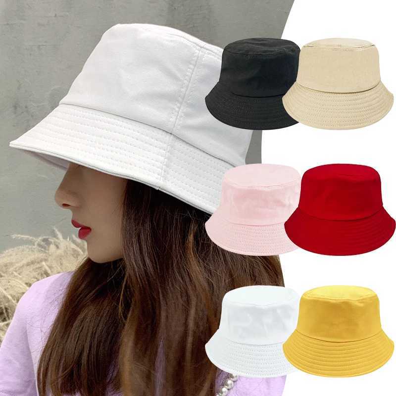 Girl Sun Hat Wide Brim Cork Summer Womens Hat Panama Beach Womens Double sided Bucket Hat Womens Sunshade Hat W250217