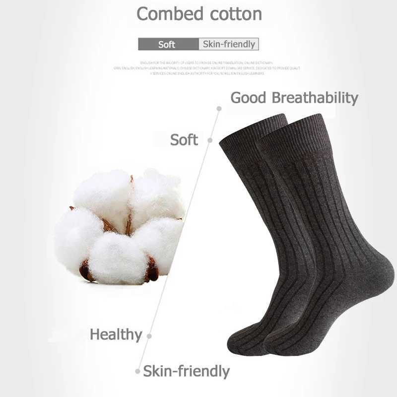 LKWDer brand pairing plus size mens socks cotton long business socks winter solid color mens socks W250217