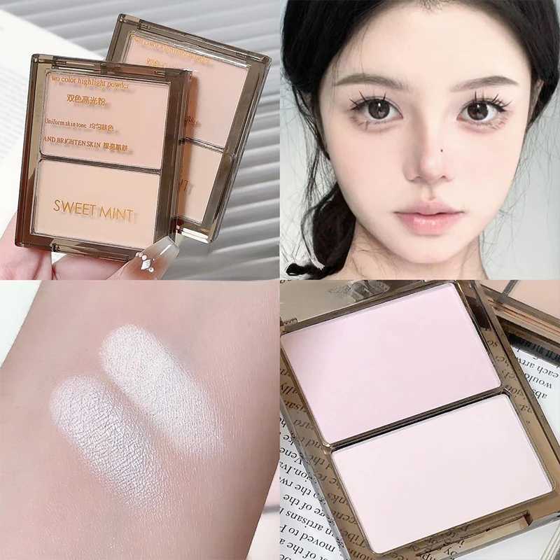 Double-color Highlighter Matte Brightening Nose Shadow Enhances Contours Face Shading Grooming Powder Eyebrow Powder PaletteXJ250217