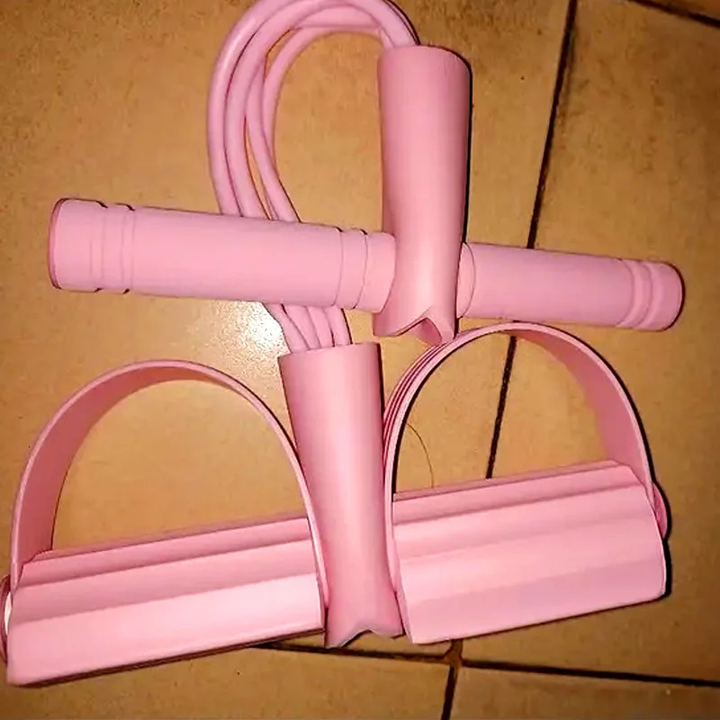 4Tube Yoga Pedal Puller Female Resistance Belt Abdominal Waist Arm Training Elastic Pulling Rope Fitness Equipment Portable Exercise 250213