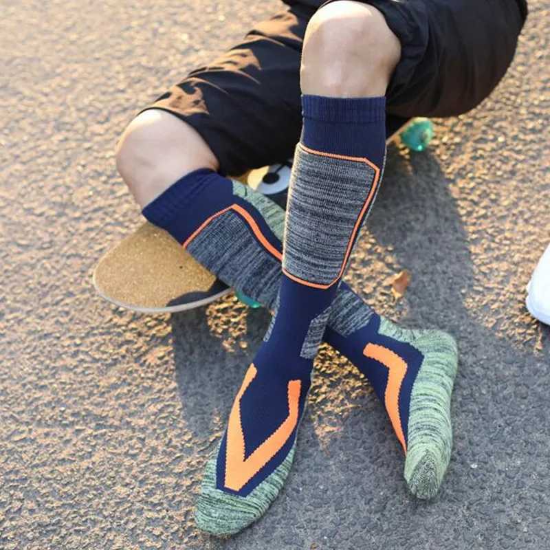 Adult Thermal Ski Socks Cotton Men Women Warm Outdoor Cycling Snowboarding Sports Socks Thermosocks Winter W250217